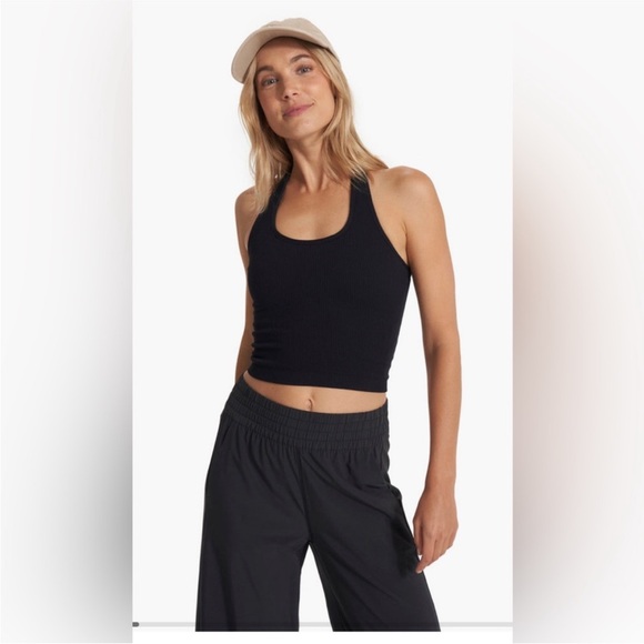 Vuori Black Simplicity Halter Top - Picture 2 of 6
